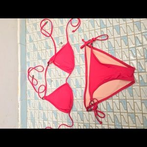 O’Neill solid hot pink bikini set 👙